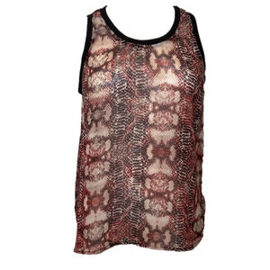 Women’s Vintage Havana Sheer Snake Print Top